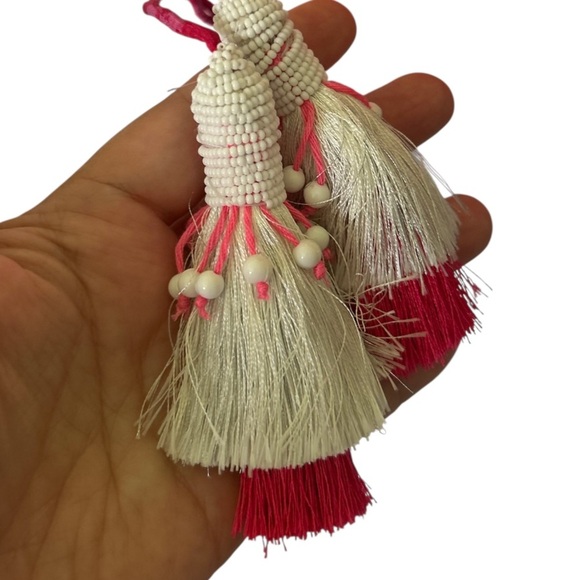 Rococo Sand Silk Off The Shoulder Blouse Hot Pink Embroidered Excellent Size XS - Picture 5 of 8